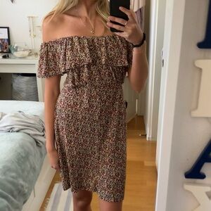 Mango Strapless Multicolor Dress